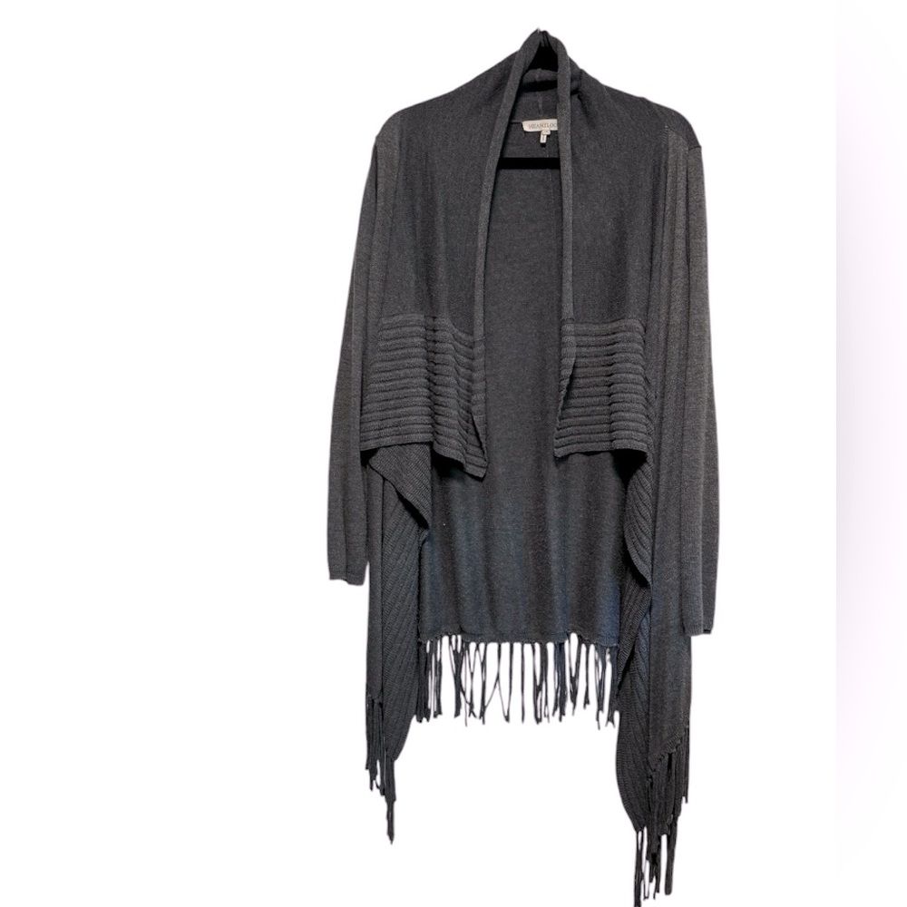 Heartloom long cardigan with fringe